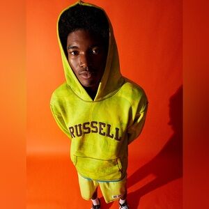 A$AP WORLDWIDE x Russell Athletic Green Graphic Sweatpants and Sweatshirt